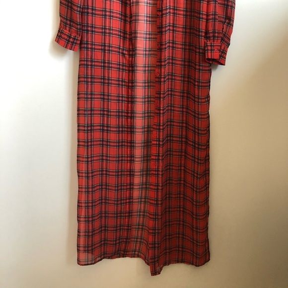Gypsy Warrior Floor Length Plaid Duster - Picture 3 of 6